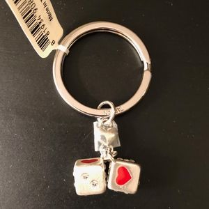 Brighton Keyring/Fob Lucky Dice Silver NWT